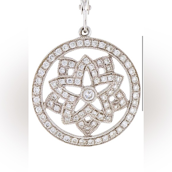 Vintage 18k Natural Diamond Drop Earrings - Picture 5 of 10